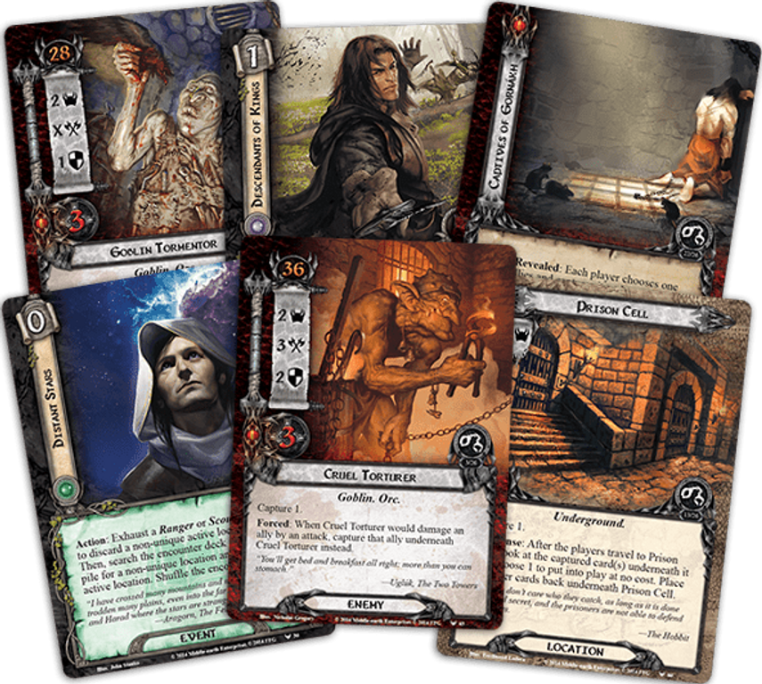 The Lord of the Rings: The Card Game - Escape from Mount Gram cards