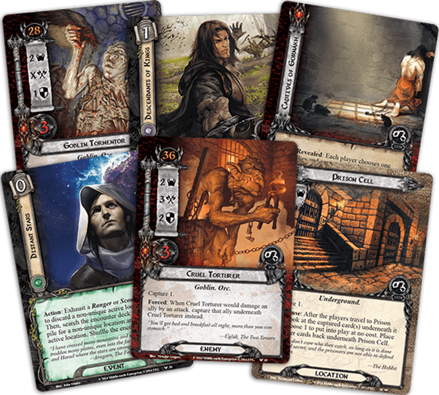 The Lord of the Rings: The Card Game - Escape from Mount Gram kaarten