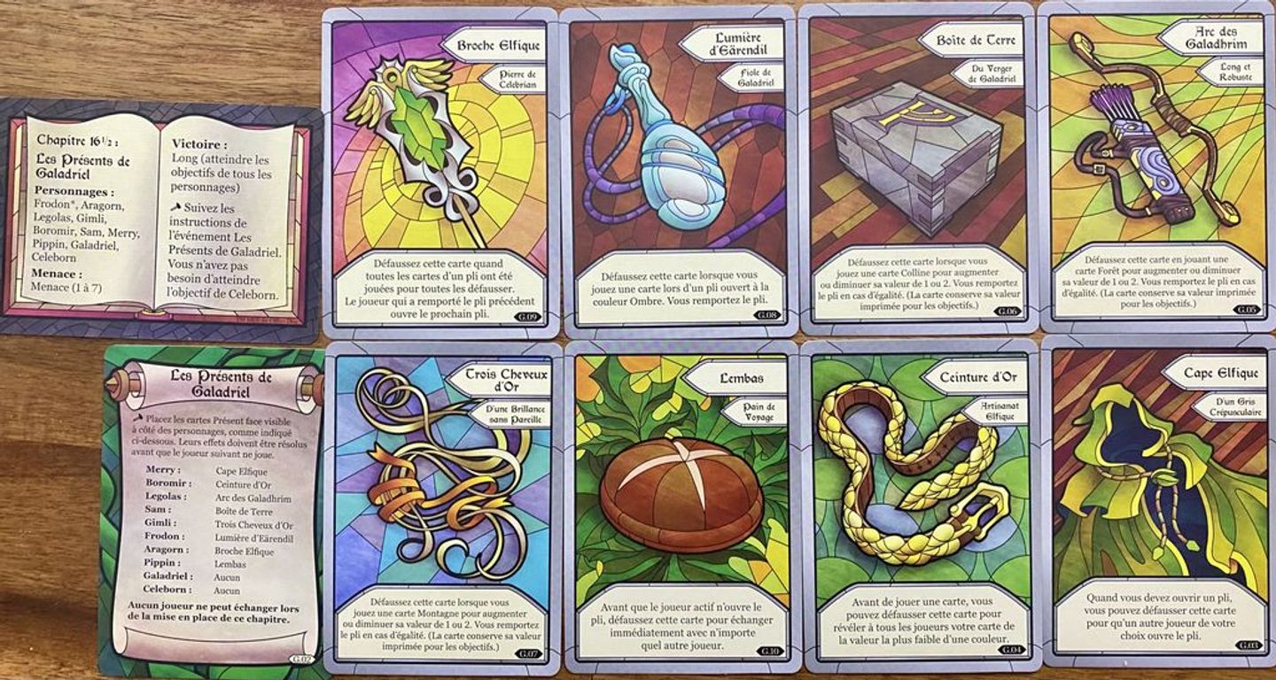 Der Herr der Ringe: Die Gefährten – Das Stichspiel: Galadriels Geschenke karten