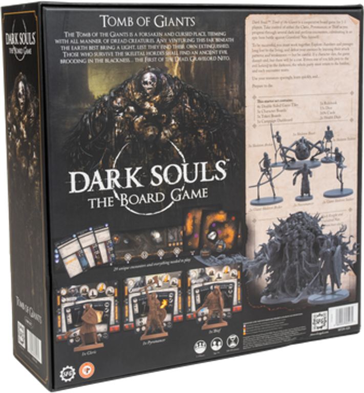 Dark Souls: The Board Game – Tomb of Giants back of the box
