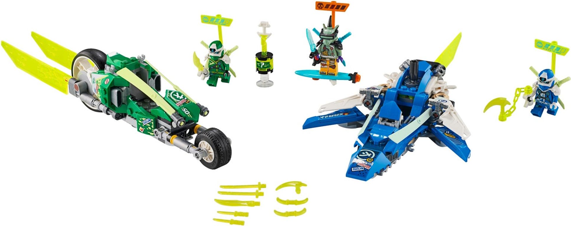 LEGO® Ninjago Les bolides de Jay et Lloyd composants