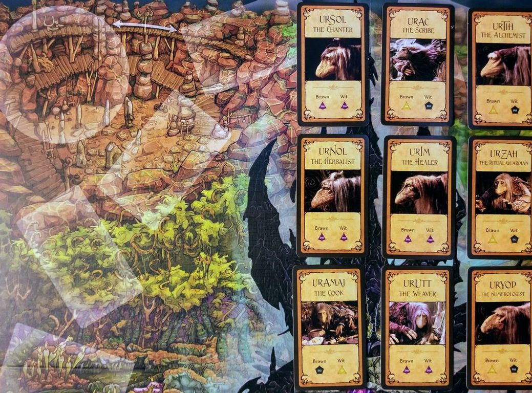 Jim Henson's The Dark Crystal: Board Game components