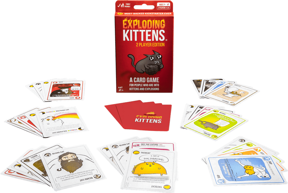 Exploding Kittens: 2-Player Version components