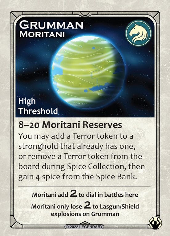 Dune: Ecaz & Moritani planet card