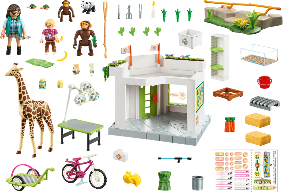 Playmobil® Family Fun Zoo Veterinary Practice components