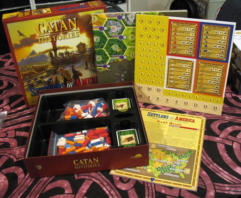 Catan Histories: Settlers of America - Trails to Rails components