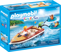Playmobil® Family Fun Speedboat with Tube Riders