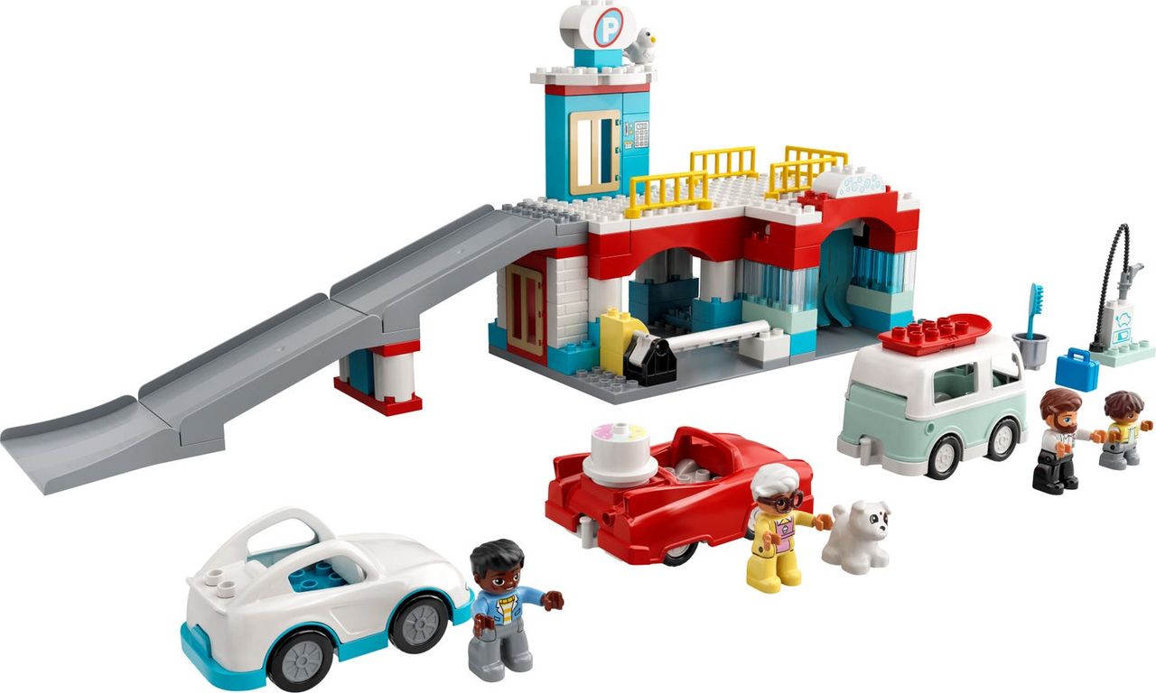 LEGO® DUPLO® Parking Garage and Car Wash components