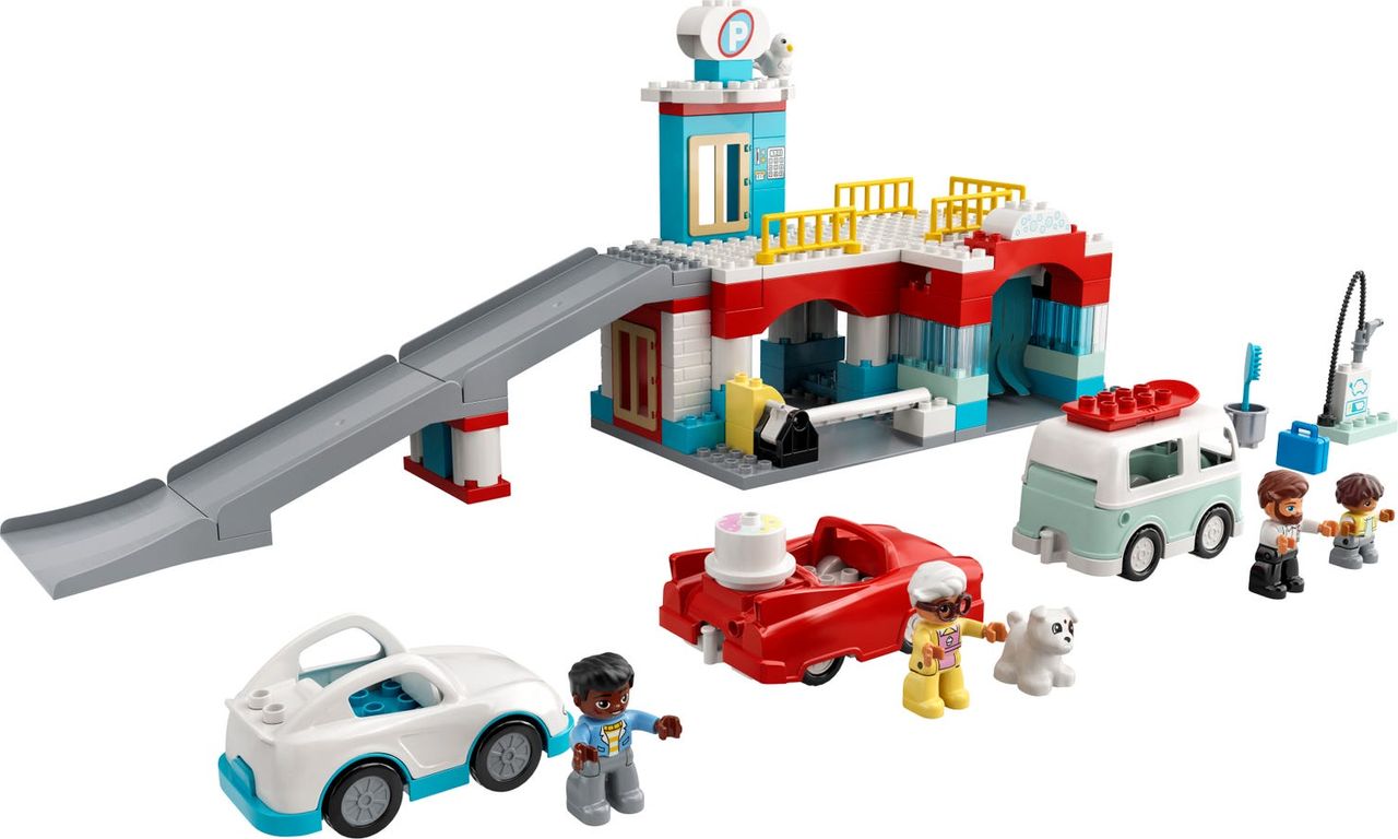 LEGO® DUPLO® Parkhaus mit Autowaschanlage komponenten