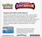 Pokémon TCG: Sword & Shield-Lost Origin Booster Display Box (36 Packs) rückseite der box