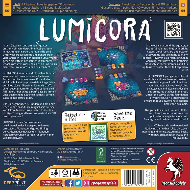 Lumicora back of the box