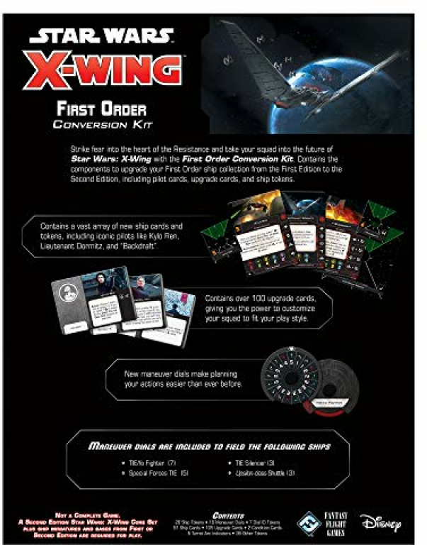 Star Wars: X-Wing (Second Edition) – First Order Conversion Kit back of the box