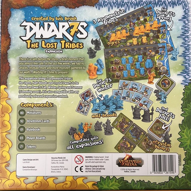 Dwar7s: The Lost Tribes Expansion back of the box