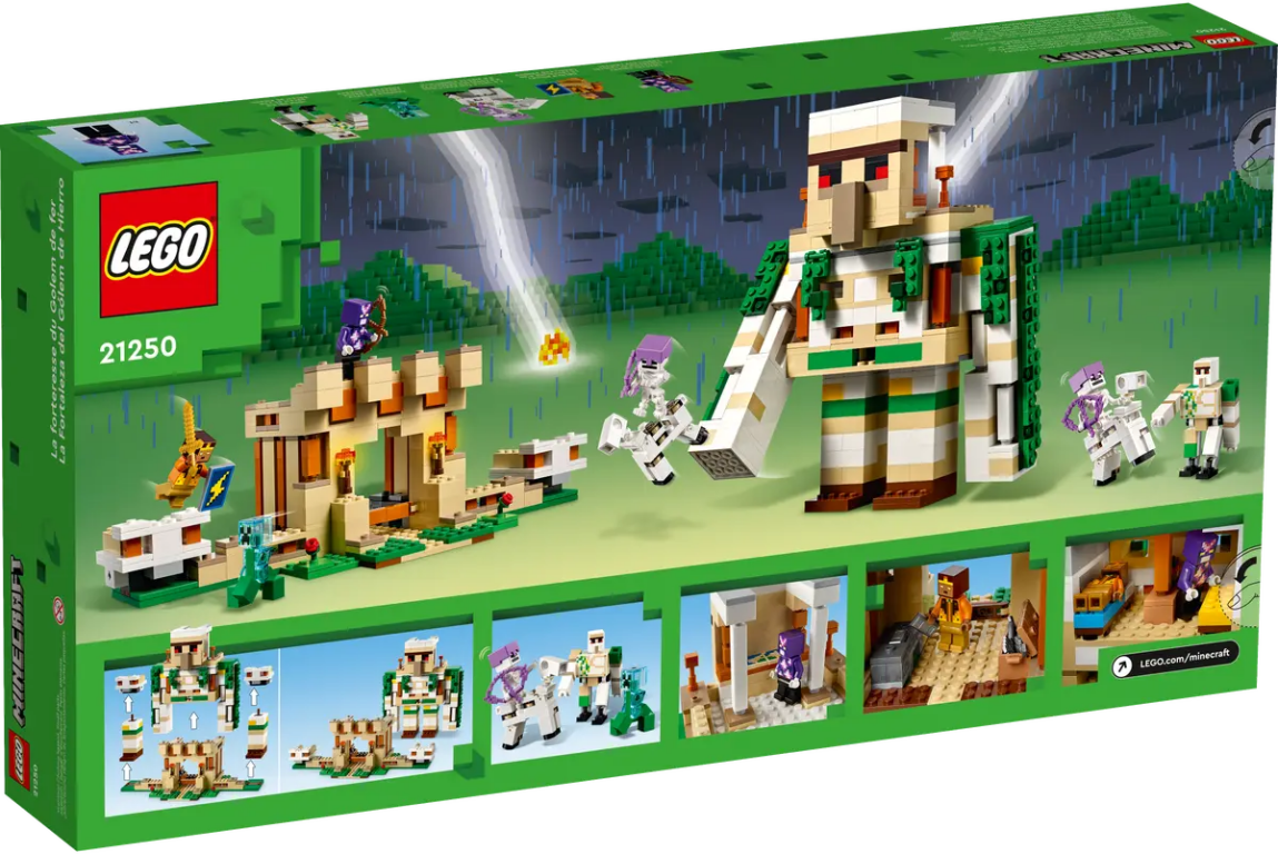 LEGO® Minecraft Die Eisengolem-Festung rückseite der box