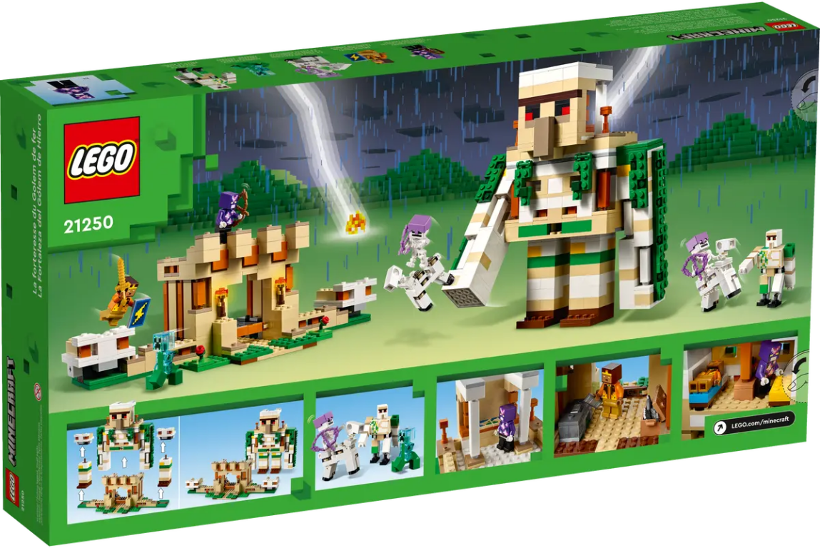 LEGO® Minecraft La Fortaleza del Gólem de Hierro parte posterior de la caja