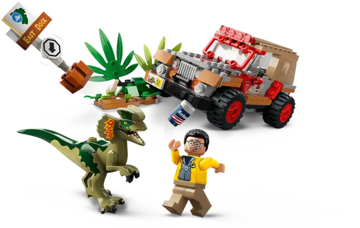 LEGO® Jurassic World Hinterhalt des Dilophosaurus spielablauf