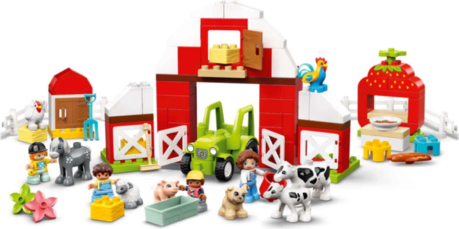 LEGO® DUPLO® Schuur, tractor & boerderijdieren verzorgen speelwijze