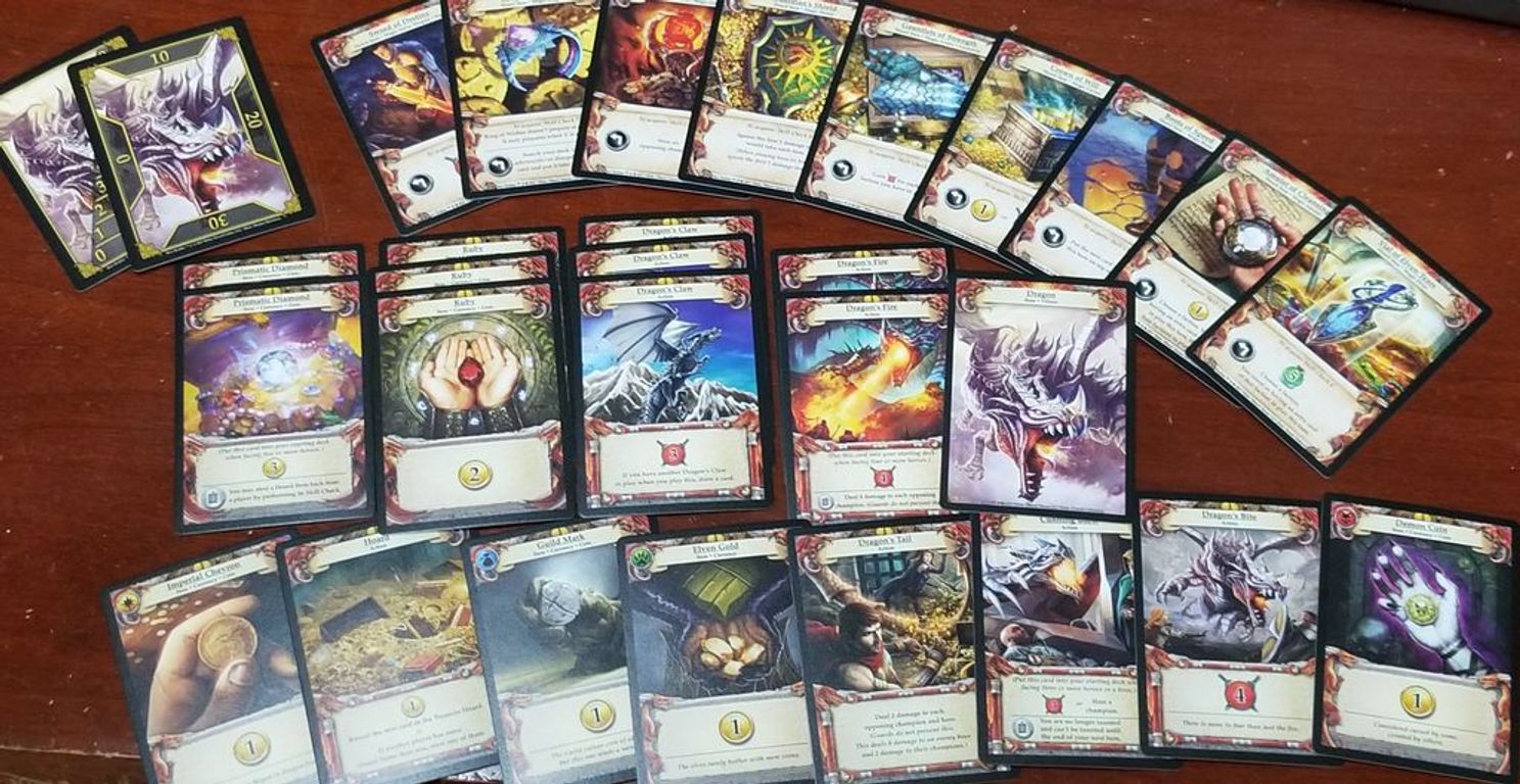 Hero Realms: Mazo de Jefe Dragón cartas