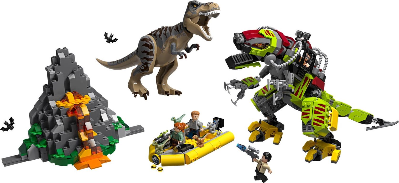 LEGO® Jurassic World T. rex vs Dino-Mech Battle components