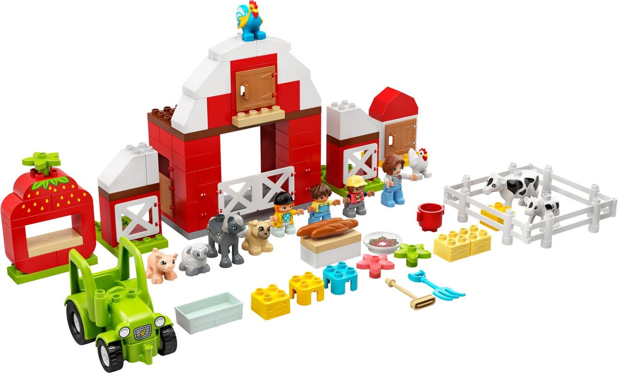 LEGO® DUPLO® La grange, le tracteur et les animaux de la ferme composants