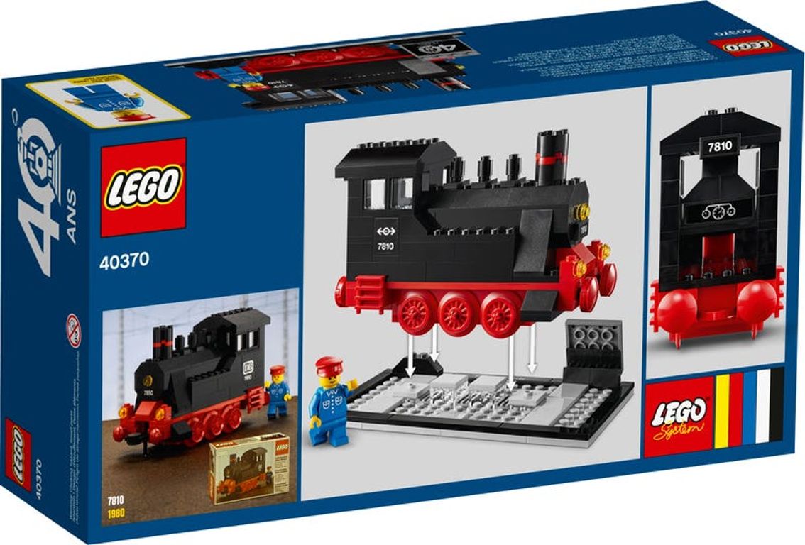 LEGO® Promotions Iconische stoomlocomotief (40 jaar LEGO-treinen) achterkant van de doos