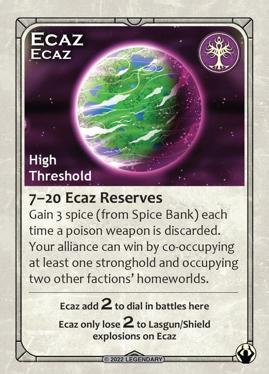 Dune: Ecaz & Moritani planet card