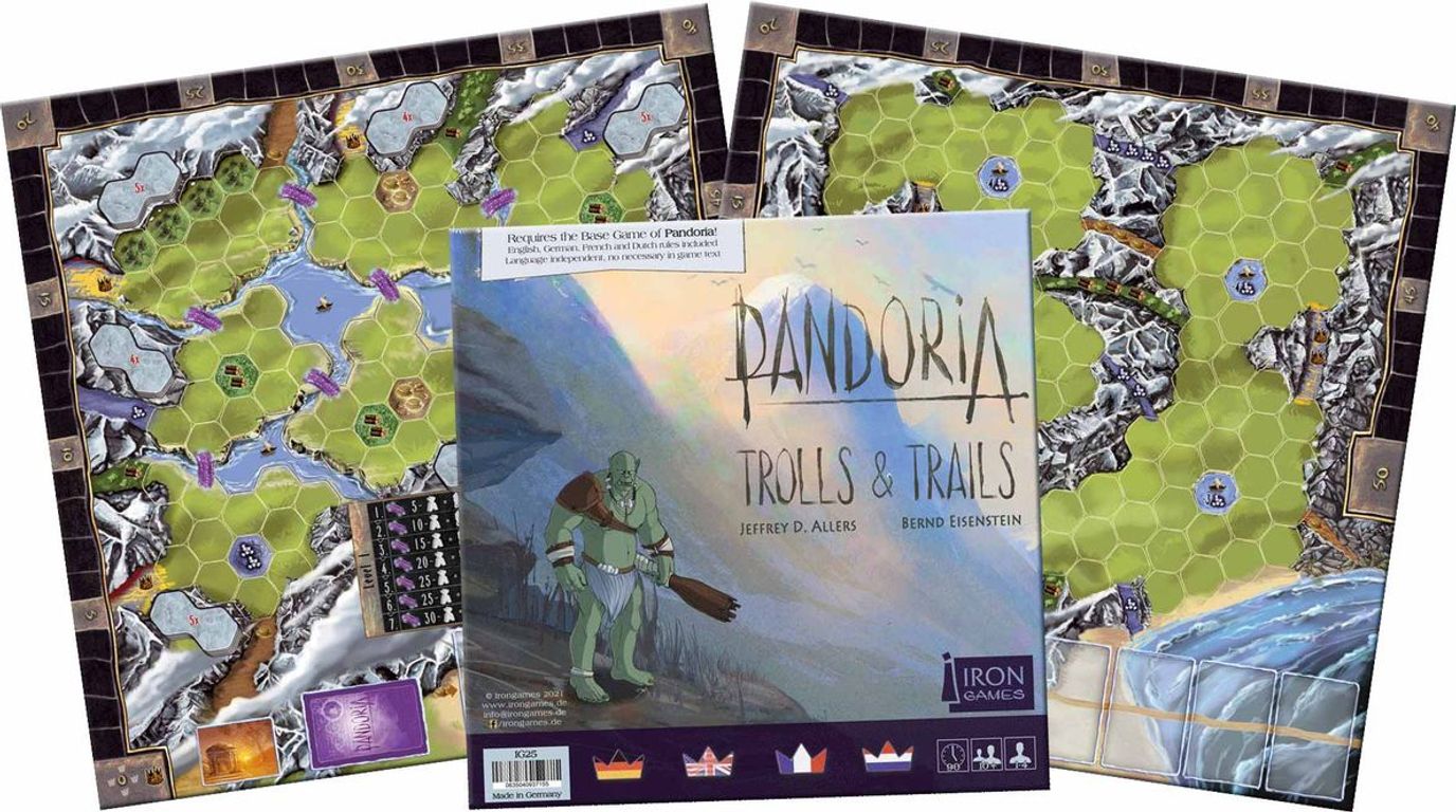 Pandoria: Trolls & Trails game board