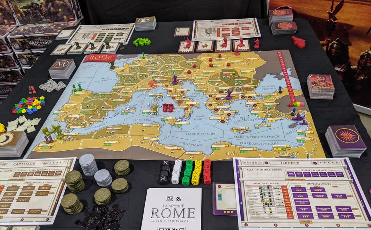 Total War: ROME – The Board Game components