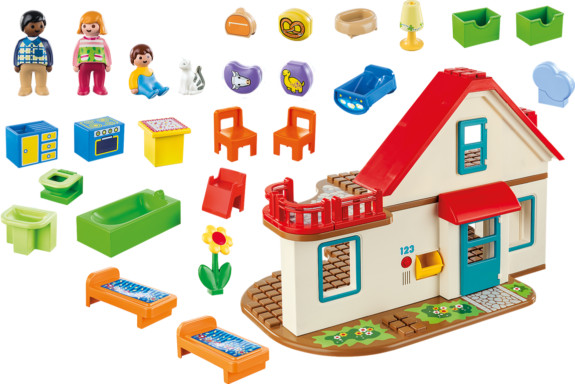 Playmobil® 1.2.3 Family Home components