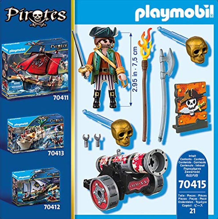 Playmobil® Pirates Pirate with Cannon back of the box