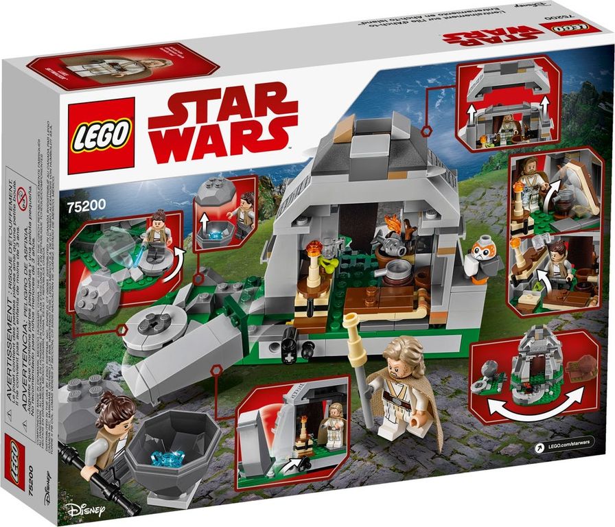 LEGO® Star Wars Entrenamiento en Ahch-To Island™ parte posterior de la caja