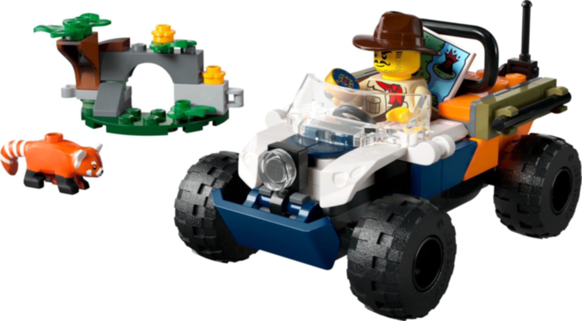 LEGO® City Jungle Explorer ATV Red Panda Mission components