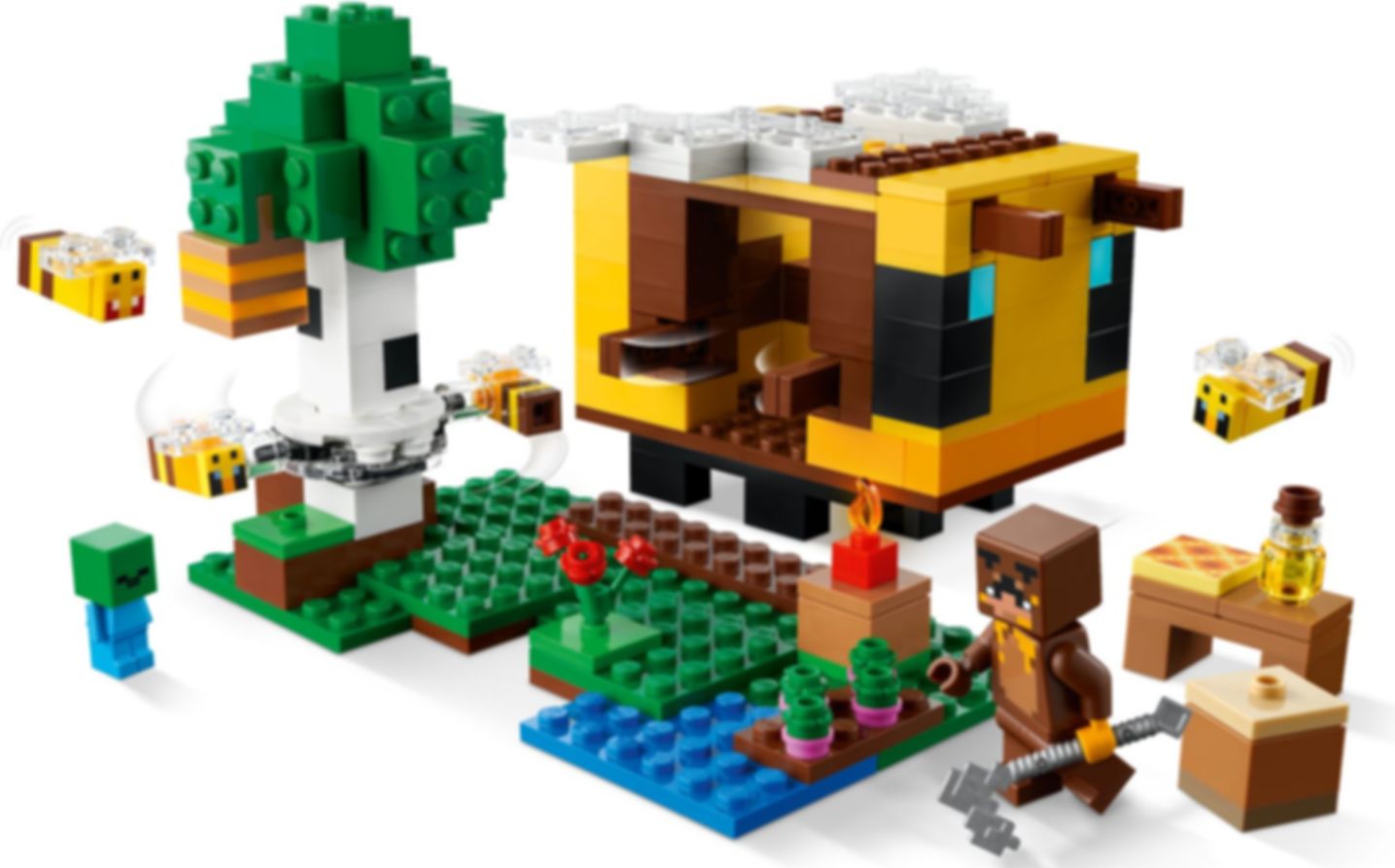 LEGO® Minecraft Das Bienenhäuschen komponenten