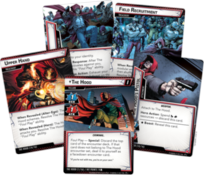 Marvel Champions: The Card Game – The Hood Scenario Pack cards