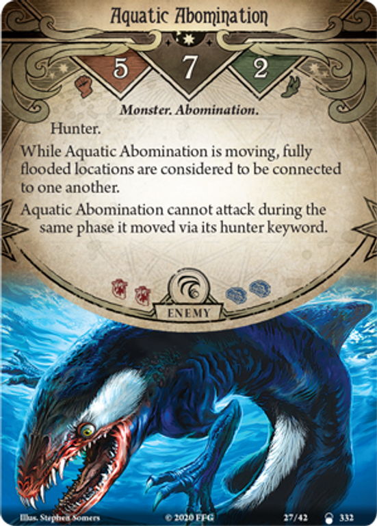 Arkham Horror: The Card Game – Into the Maelstrom: Mythos Pack Aquatic Abomination card