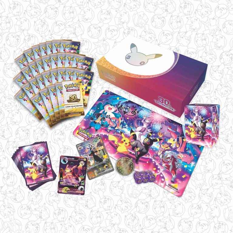 Pokémon TCG: 30th Celebration Ultra-Premium Collections components