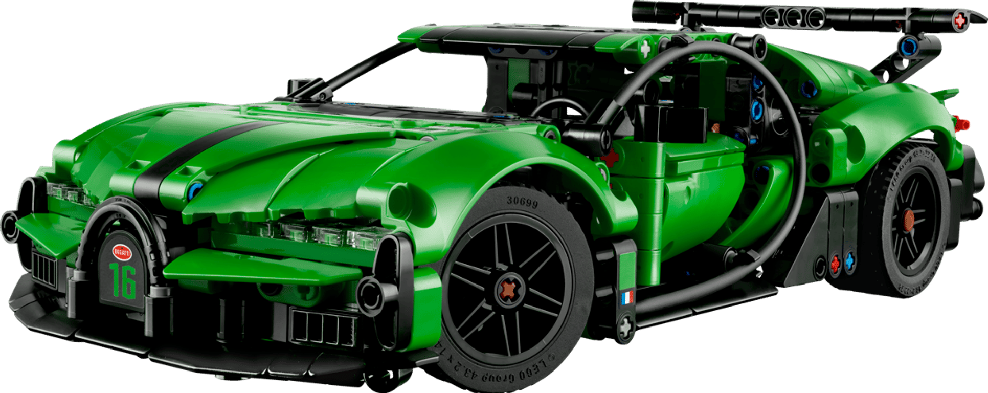 LEGO® Technic Green Bugatti Chiron Pur Sport Hypercar components