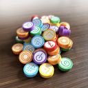 Vantage: Wooden Skill Tokens componenti