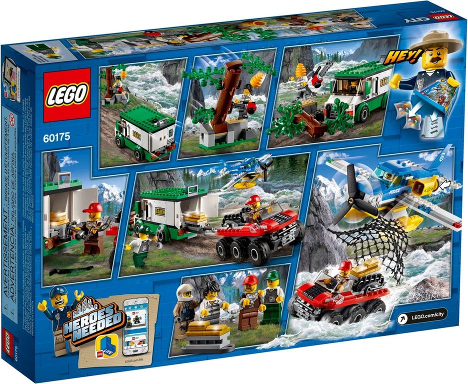 LEGO® City Überfall auf dem Gebirgsfluss rückseite der box