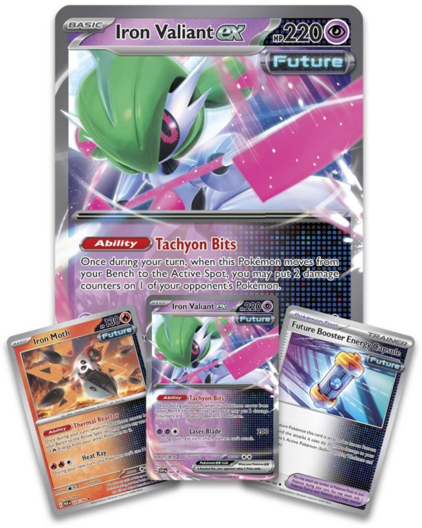 Pokémon TCG: Iron Valiant/Roaring Moon ex Box cartes