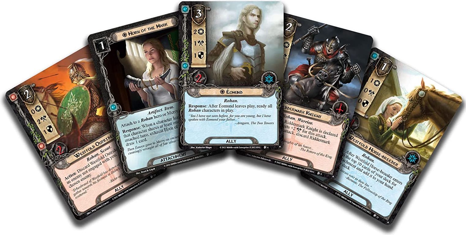 The Lord of the Rings: The Card Game – Revised Core – Riders of Rohan Starter Deck cards