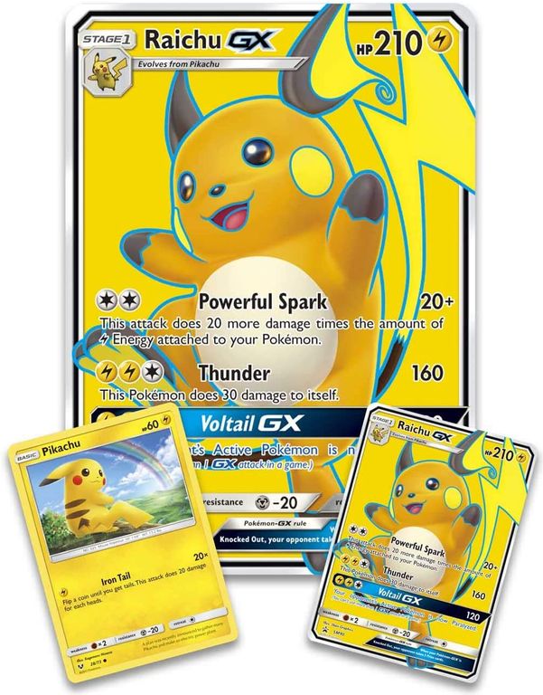 Pokémon: Shining Legends Raichu GX kaarten