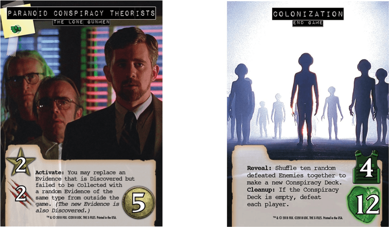 Legendary Encounters: The X-Files Deck Building Game cartas