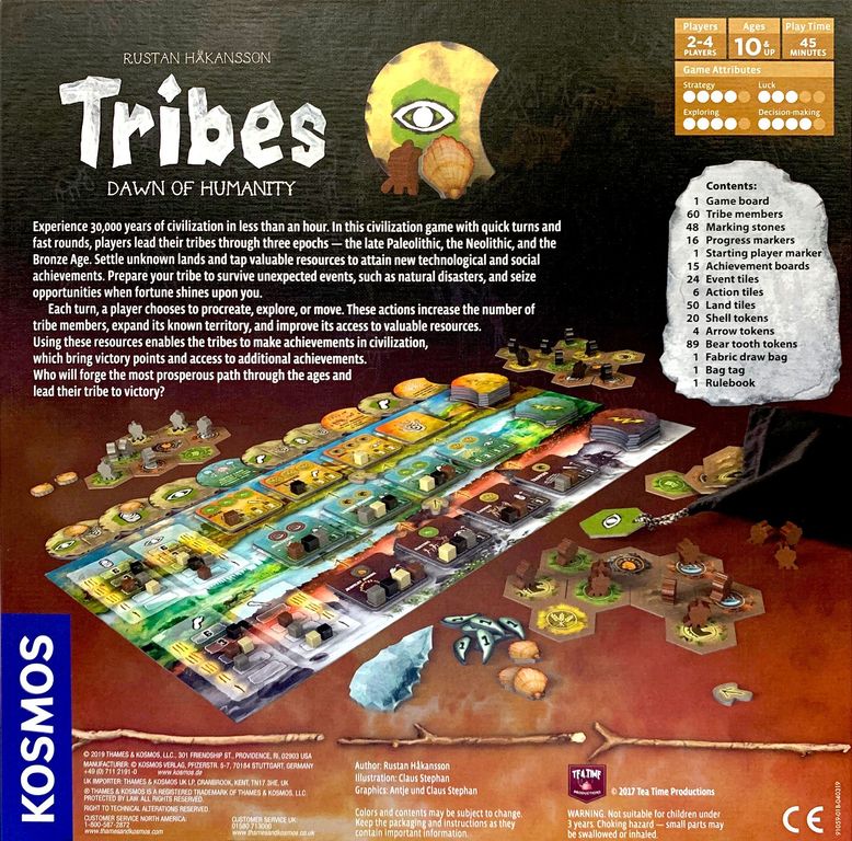 Tribes: Dawn of Humanity back of the box