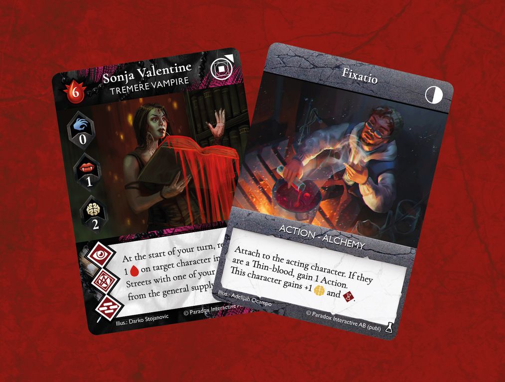 Vampire: The Masquerade – Rivals: Blood & Alchemy kaarten