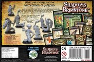 Shadows of Brimstone: Serpentmen of Jargono Deluxe Enemy Pack parte posterior de la caja