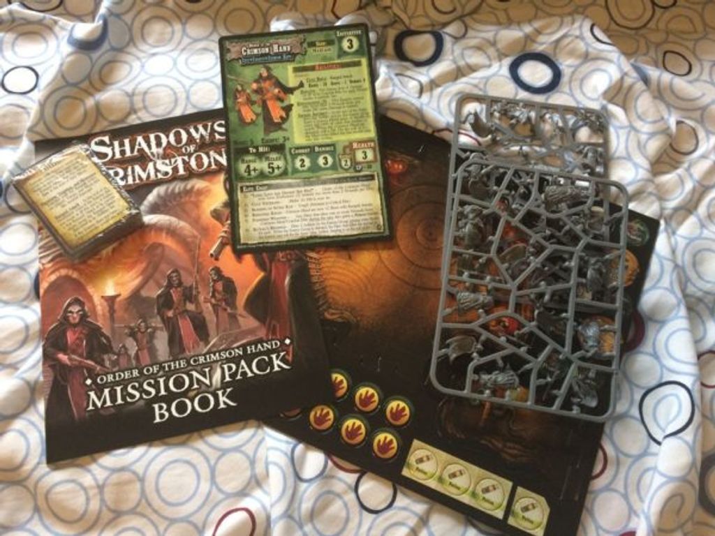 Shadows of Brimstone: Cult of the Crimson Hand Mission Pack composants