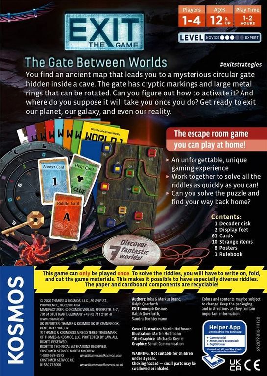 Exit: The Game – The Gate Between Worlds parte posterior de la caja