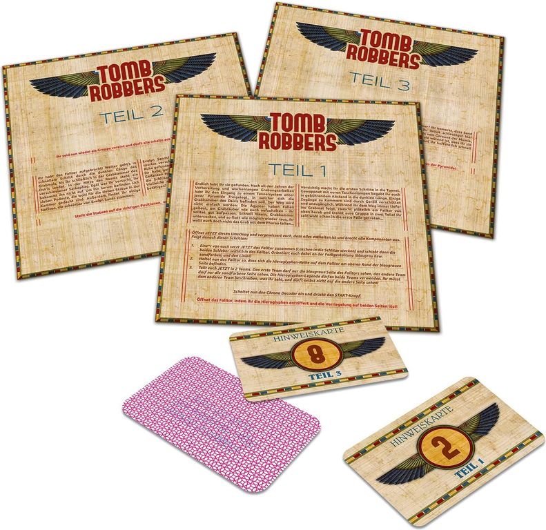 Escape Room: The Game – Tomb Robbers componenti
