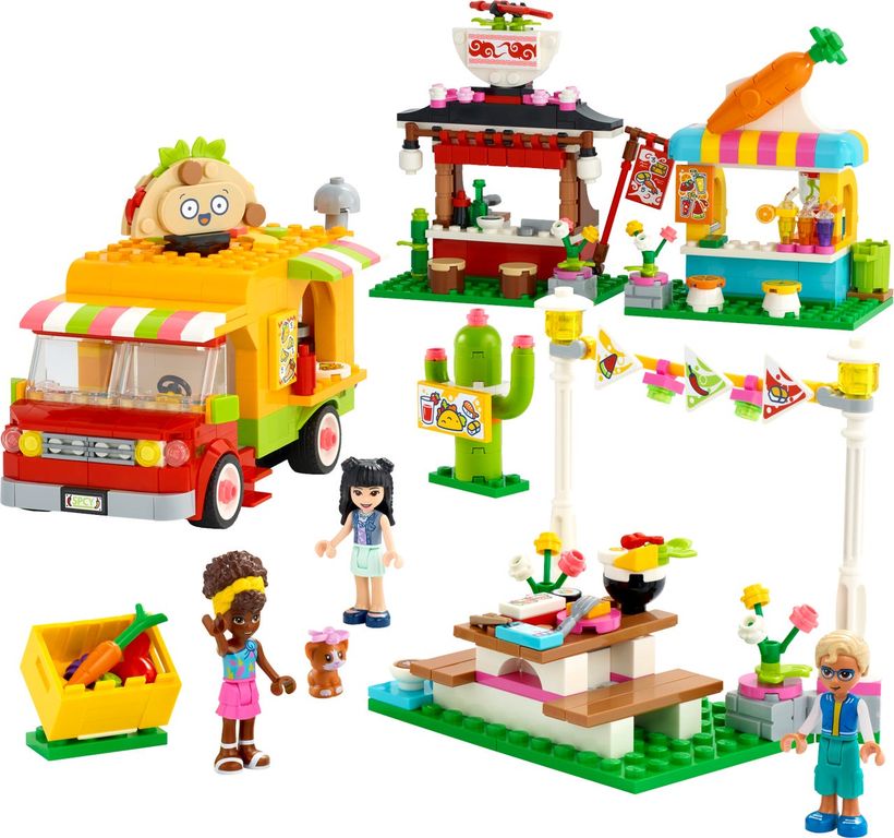 LEGO® Friends Street Food Market components